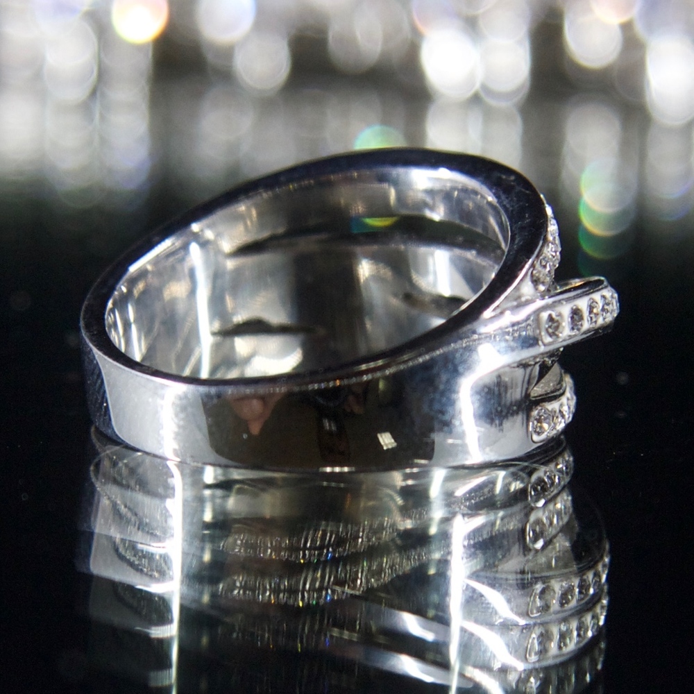 14kt Gold Dipped Swarovski Channel Ring - image 6